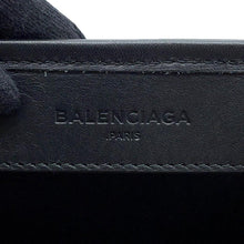 将图像加载到图库查看器中，BALENCIAGA Navy Kabas Black/Natural339933 Leather Canvas
