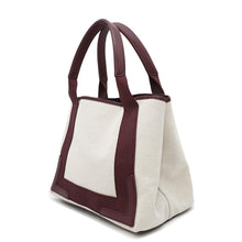 Load image into Gallery viewer, BALENCIAGA Navy Kabas Natural/Bordeaux339933 Canvas Leather
