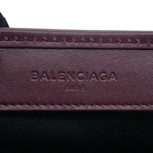 Load image into Gallery viewer, BALENCIAGA Navy Kabas Natural/Bordeaux339933 Canvas Leather
