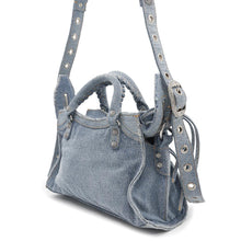 将图像加载到图库查看器中，BALENCIAGA Neo Cagoule 2way Bag Blue700940 Denim Size XS
