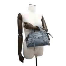 将图像加载到图库查看器中，BALENCIAGA Neo Cagoule 2way Bag Blue700940 Denim Size XS
