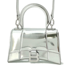 Load image into Gallery viewer, BALENCIAGA Hourglass 2wayBag Silver592833 Patent Leather Size XS

