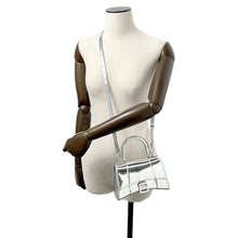 Load image into Gallery viewer, BALENCIAGA Hourglass 2wayBag Silver592833 Patent Leather Size XS
