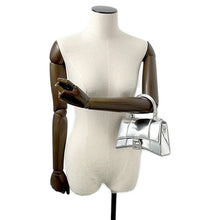 Load image into Gallery viewer, BALENCIAGA Hourglass 2wayBag Silver592833 Patent Leather Size XS
