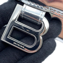 Load image into Gallery viewer, BALENCIAGA Hourglass 2wayBag Silver592833 Patent Leather Size XS
