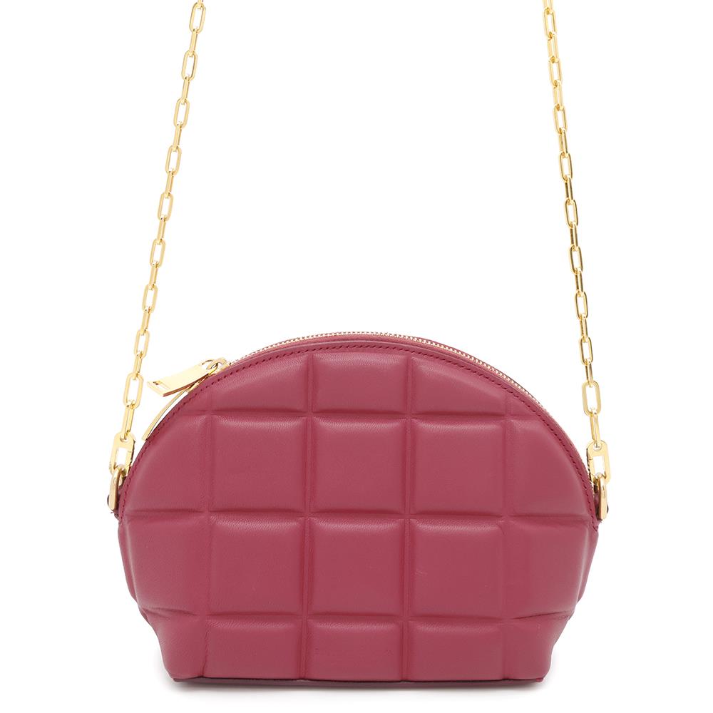 Bottega Veneta Half Moon Shoulder Bag Bordeaux Leather