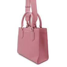 将图像加载到图库查看器中，BVLGARI Logo 2way Tote Bag Pink291221 Leather
