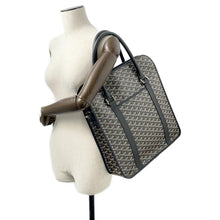 将图像加载到图库查看器中，GOYARD Burgundy Tote Bag BlackBOURGOMMLTY01CL01P PVC Coated Canvas Leather
