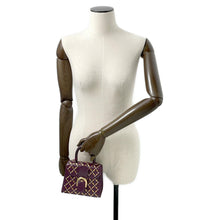 将图像加载到图库查看器中，Delvaux Brillant Queen of Desire Purple Leather Size micro
