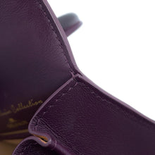 将图像加载到图库查看器中，Delvaux Brillant Queen of Desire Purple Leather Size micro
