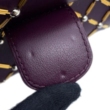 将图像加载到图库查看器中，Delvaux Brillant Queen of Desire Purple Leather Size micro
