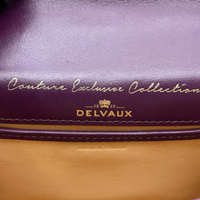 将图像加载到图库查看器中，Delvaux Brillant Queen of Desire Purple Leather Size micro

