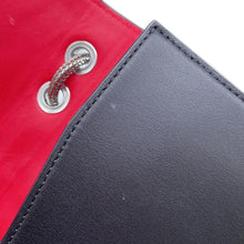 将图像加载到图库查看器中，MCM Studded Chain Shoulder Bag Black/Red Leather
