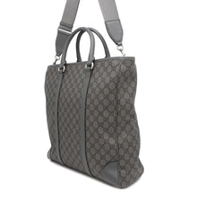 Load image into Gallery viewer, GUCCI Offdia 2WAY Tote Bag Gray763316 GG SupremeCanvas Leather Size Medium
