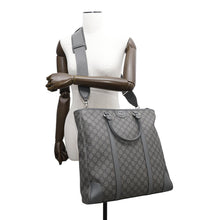 Load image into Gallery viewer, GUCCI Offdia 2WAY Tote Bag Gray763316 GG SupremeCanvas Leather Size Medium
