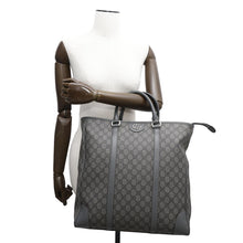 Load image into Gallery viewer, GUCCI Offdia 2WAY Tote Bag Gray763316 GG SupremeCanvas Leather Size Medium
