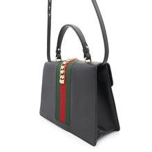 将图像加载到图库查看器中，GUCCI Cherie Line Sylvie 2wayHandbag Black431665 Leather
