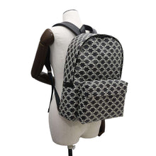 Load image into Gallery viewer, CELINE ★Triomphe Backpack Black/White188382FSZ PVC Coated Canvas Leather
