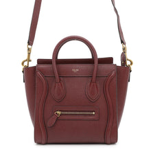 将图像加载到图库查看器中，CELINE Luggage shopper Bordeaux189243 Leather Size Nano
