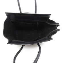 将图像加载到图库查看器中，CELINE ★Luggage Shopper Black189793 Leather Size micro
