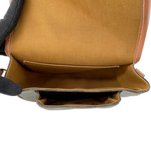 将图像加载到图库查看器中，CELINE Triomphe Folco Shoulder Bag Tan191502 PVC Coated Canvas Leather Size Medium
