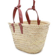 将图像加载到图库查看器中，CELINE Teen Triomphe Classic Panniers Beige/Pink194002CGG Raffia Leather
