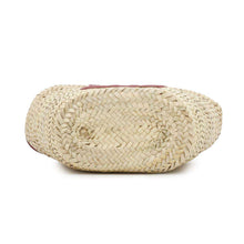 将图像加载到图库查看器中，CELINE Teen Triomphe Classic Panniers Beige/Pink194002CGG Raffia Leather
