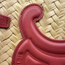 将图像加载到图库查看器中，CELINE Teen Triomphe Classic Panniers Beige/Pink194002CGG Raffia Leather
