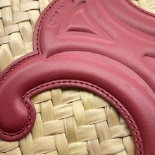 将图像加载到图库查看器中，CELINE Teen Triomphe Classic Panniers Beige/Pink194002CGG Raffia Leather
