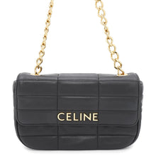 将图像加载到图库查看器中，CELINE Mono Chrome Chain Shoulder Bag Black111273EPZ Leather
