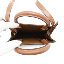 将图像加载到图库查看器中，CELINE Triomphe Vertical Cabas Tan194372 PVC Coated Canvas Leather Size Mini
