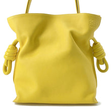 Load image into Gallery viewer, LOEWE Flamenco Knot Shoulder Bag Yellow334.30.K63 Leather Size Small
