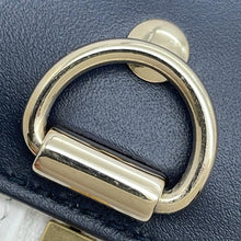 将图像加载到图库查看器中，Dior Vibe 2WAY Bowling Bag White/NavyM6209OOBR Leather Rubber Size Small
