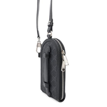 Load image into Gallery viewer, GUCCI GG Supreme Phone Shoulder Pouch Black724357 PVC Leather
