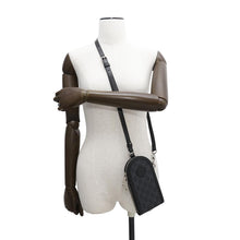 Load image into Gallery viewer, GUCCI GG Supreme Phone Shoulder Pouch Black724357 PVC Leather
