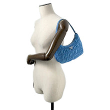 将图像加载到图库查看器中，PRADA ★Gathered One Shoulder Bag Light Blue1NE204 Nylon
