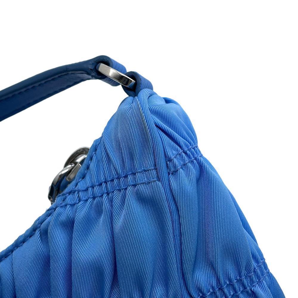バッグ 2208 PRADA One Shoulder Bag 1999FW Blue PRADA Gathered One Shoulder Bag Light Blue1NE204 Nylon