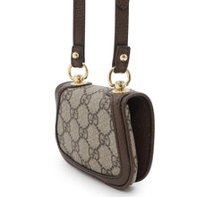 将图像加载到图库查看器中，GUCCI Interlocking G Blondie GG Supreme Shoulder Wallet Beige/Brown698635 PVC/Leather
