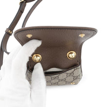 将图像加载到图库查看器中，GUCCI Interlocking G Blondie GG Supreme Shoulder Wallet Beige/Brown698635 PVC/Leather
