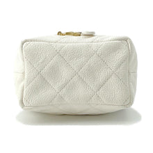 Load image into Gallery viewer, CHANEL Matelasse ChainShoulder Mini Vanity WhiteAP2194 Soft Caviar Leather Size Mini
