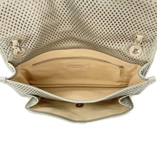 将图像加载到图库查看器中，CHANEL French Riviera Perforated ChainShoulder Bag Silver Leather
