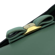 将图像加载到图库查看器中，Ferragamo Vara Ribbon 2way Bag Light Green21 I282 Leather
