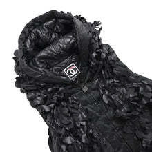 将图像加载到图库查看器中，CHANEL Sports line hooded vest Size 38 BlackP36696 Polyurethane70% Nylon30%
