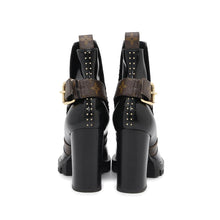 Load image into Gallery viewer, LOUIS VUITTON Star Trail Line Boots Noir Monogram Patent Leather Size 36 1/2
