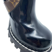 Load image into Gallery viewer, LOUIS VUITTON Star Trail Line Boots Noir Monogram Patent Leather Size 36 1/2
