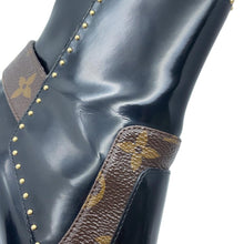 Load image into Gallery viewer, LOUIS VUITTON Star Trail Line Boots Noir Monogram Patent Leather Size 36 1/2
