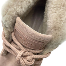 Load image into Gallery viewer, LOUIS VUITTON Monogram lace-up shoes Jasmin Flower Mouton suede Size 37 1/2
