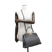 Load image into Gallery viewer, FENDI Peekaboo 2wayBag Gray8BN226 Leather Size regular

