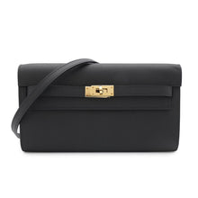 Load image into Gallery viewer, HERMES Kelly wallet long to go Black Epsom
