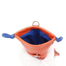 Load image into Gallery viewer, HERMES pillow phone case Orange Poppy/Blue France Lambskin
